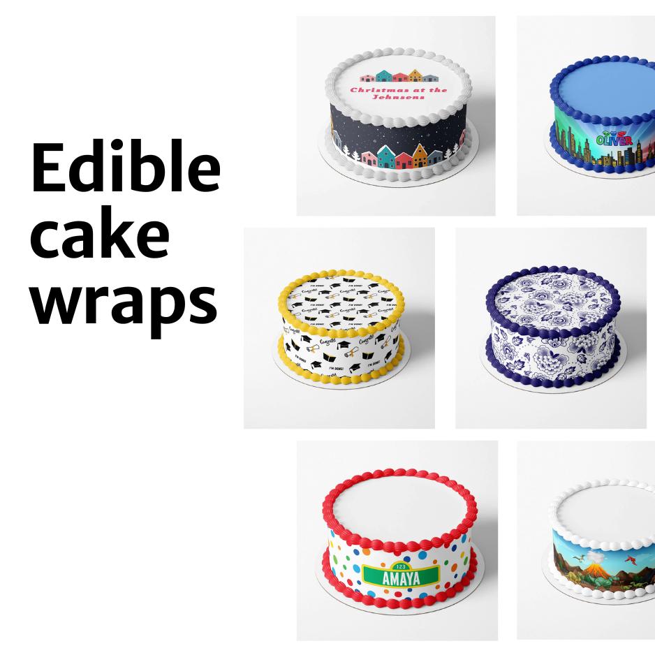 edible image cake wraps collection prints on cakes