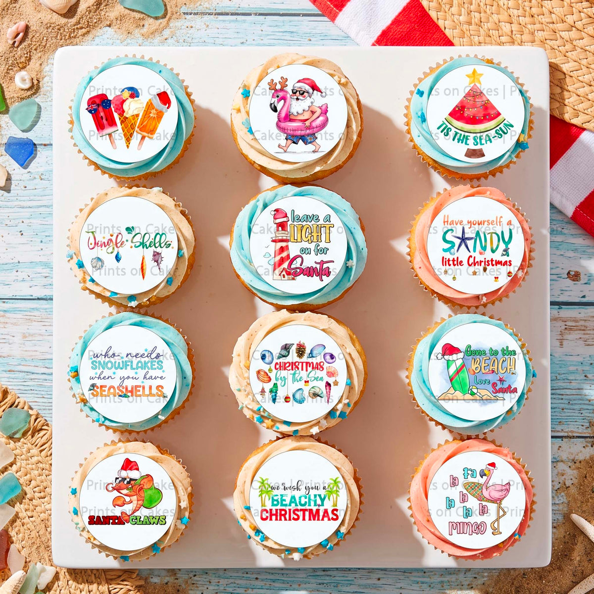 Christmas by the Sea - Edible Icing Images