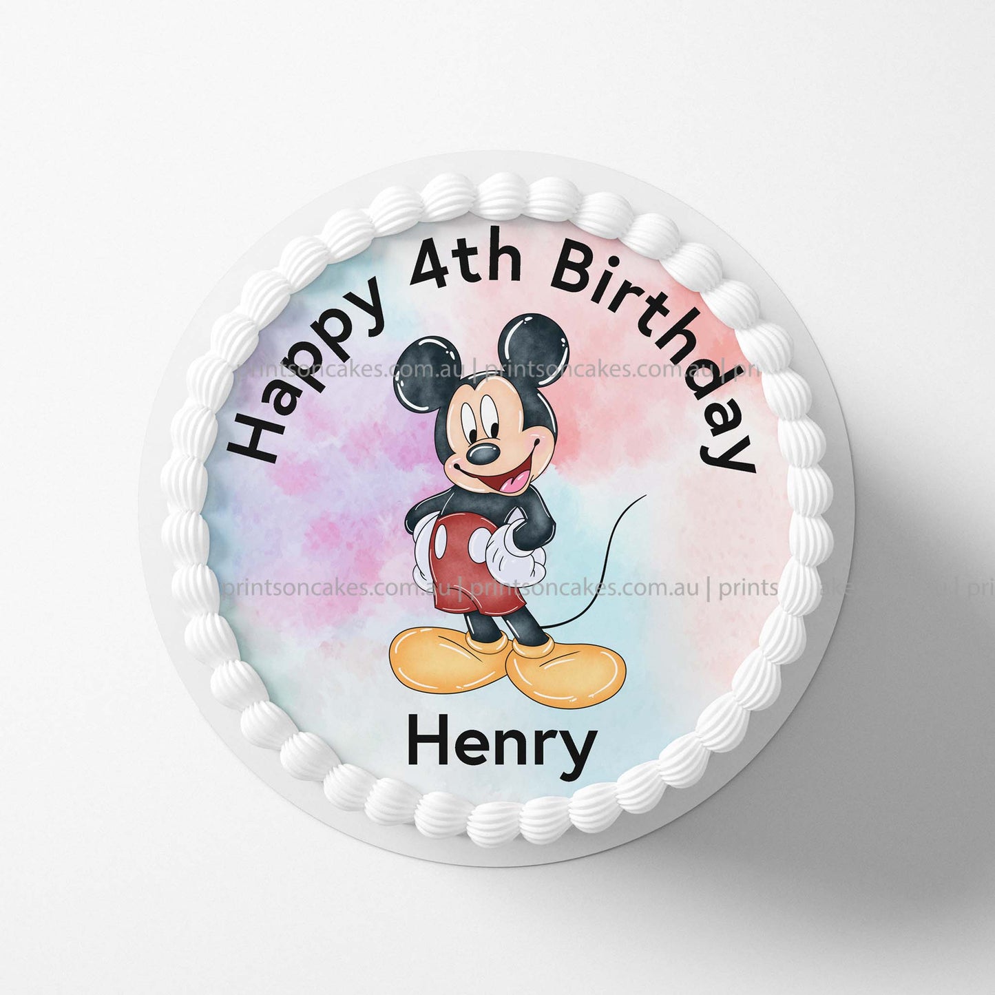 Mickey Mouse Inspired- Edible Icing Toppers