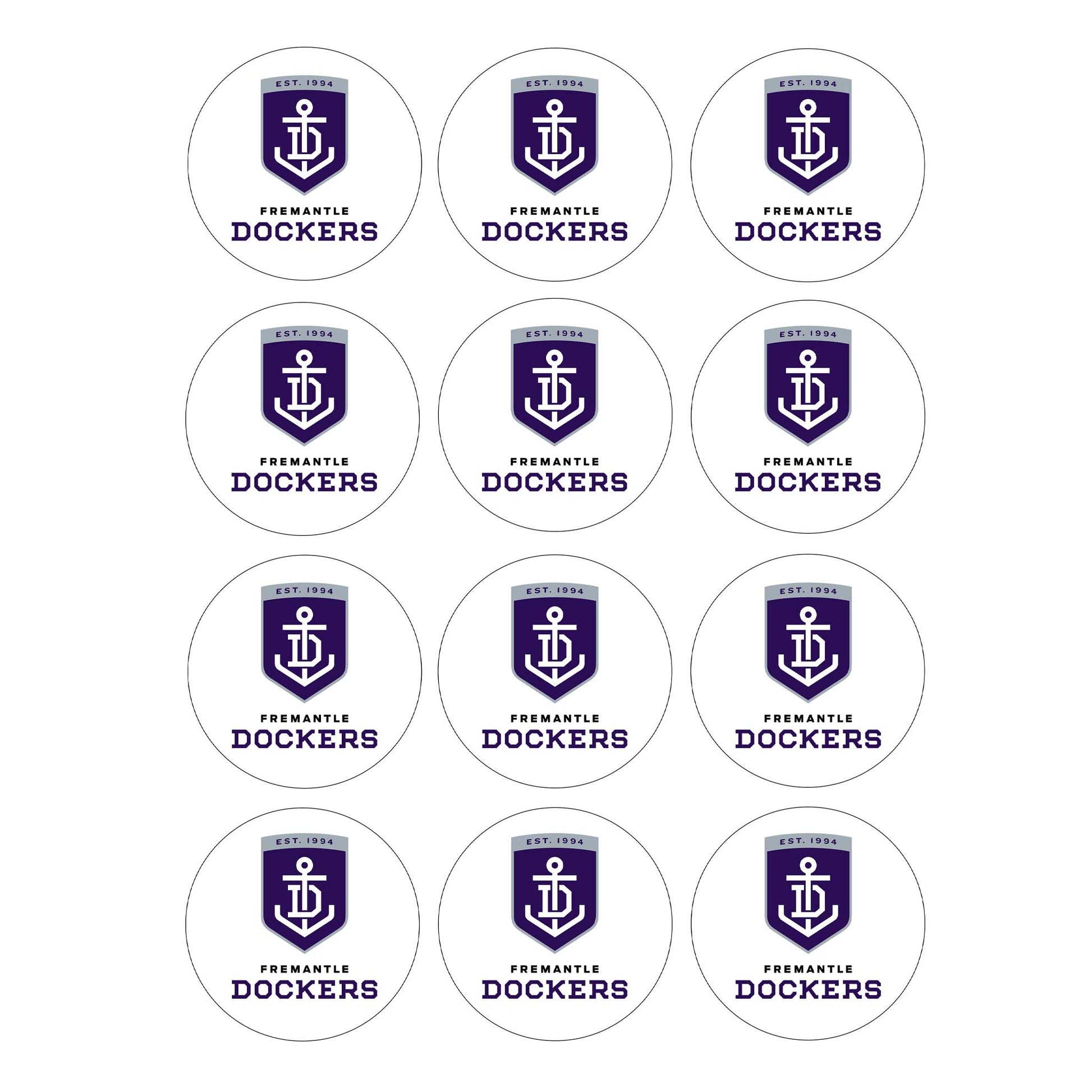 Fremantle Dockers AFL Club - Edible Icing Images