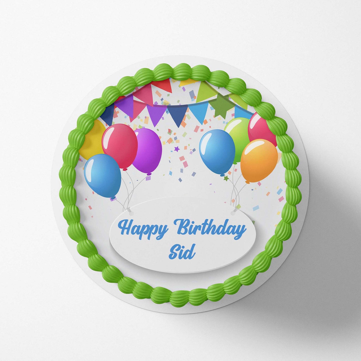 Birthday Balloons - Personalised Edible Image toppers - printsoncakes - Edible Image service provider