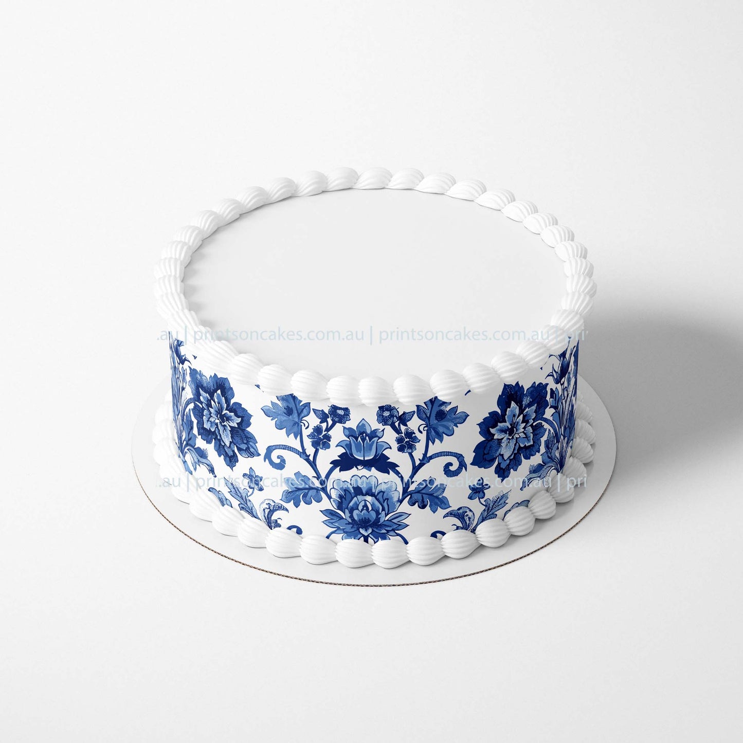 Chinese Floral Ginger Jar Pattern - Edible Icing Cake Wrap - Prints On Cakes - Edible Image service provider