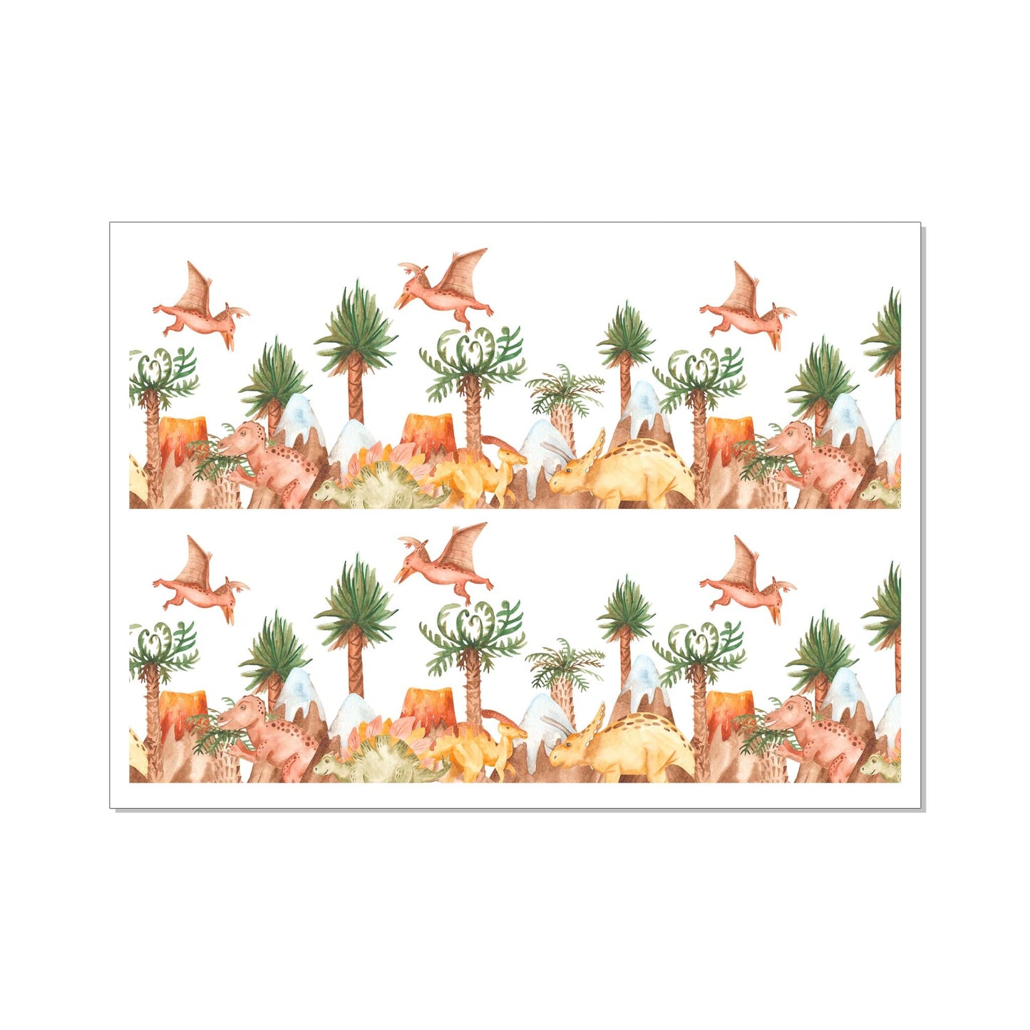 Dinosaur - Edible Icing Cake Wrap - Set 2 - printsoncakes - Edible Image service provider