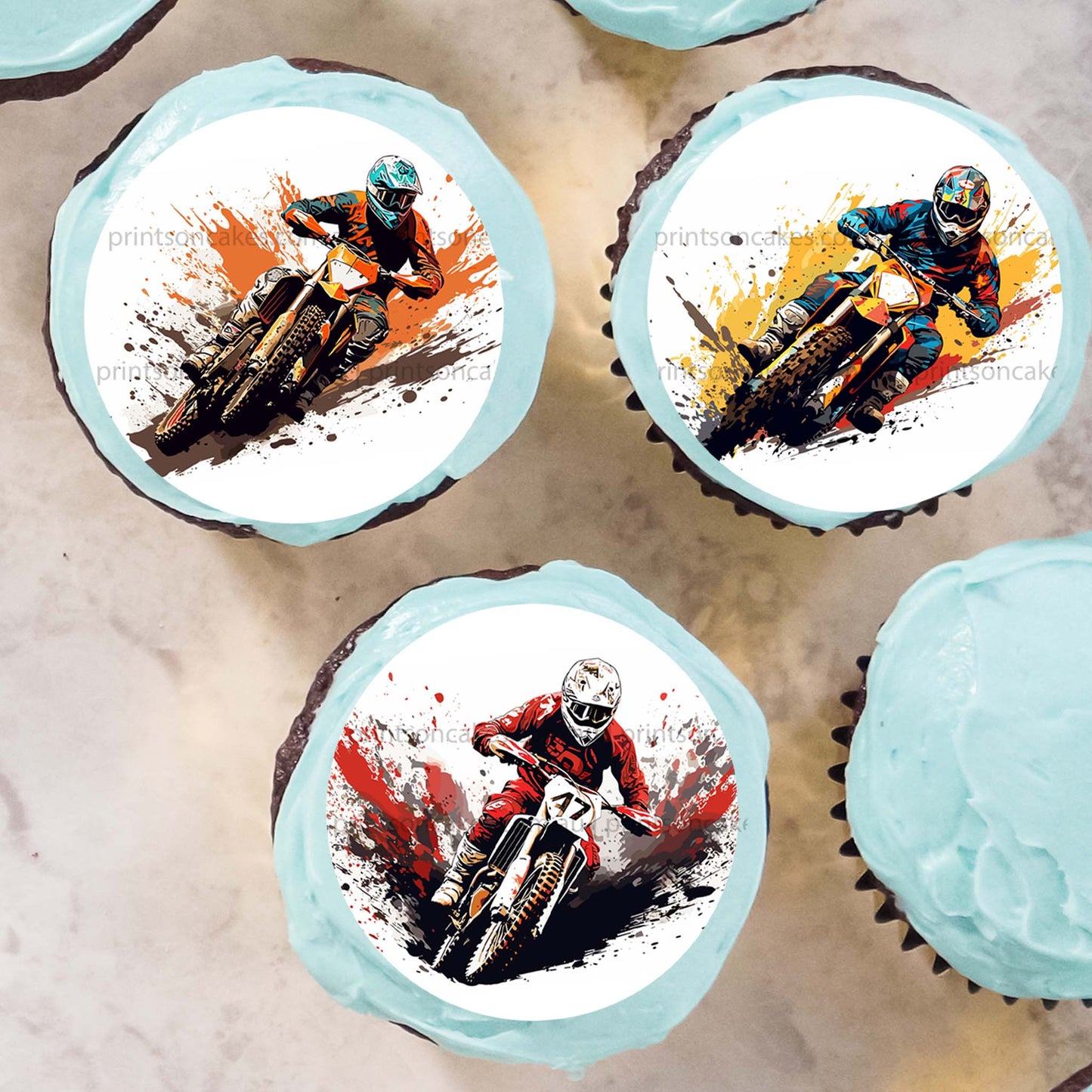 Dirt Bike - Edible Icing Images - Prints On Cakes - Edible Image service provider