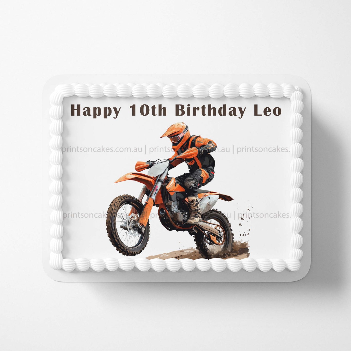 Dirt Bike - Edible Icing Toppers - Prints On Cakes - Edible Image service provider