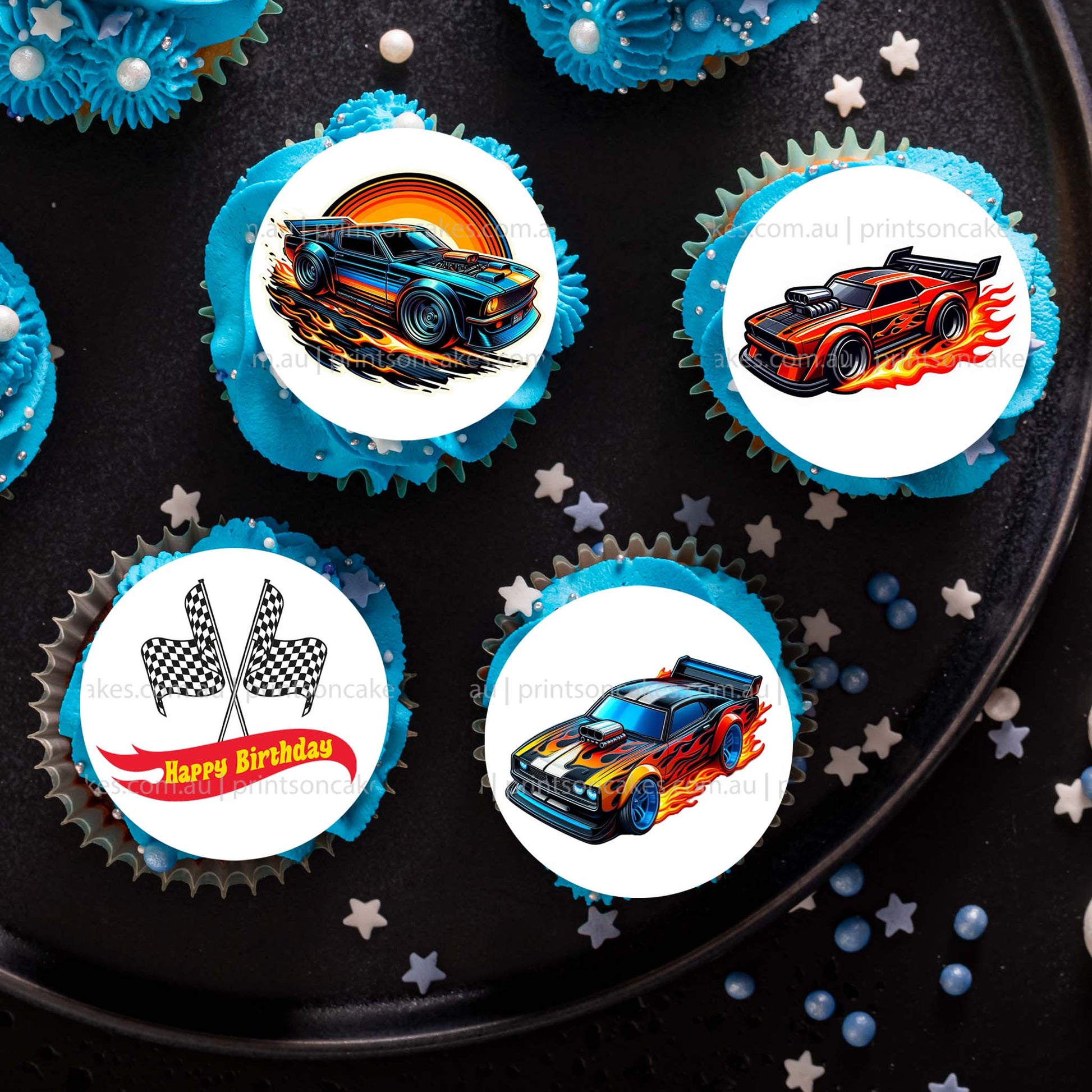Hot Wheels Cars Inspired – Edible Icing Images - printsoncakes - Edible Image service provider