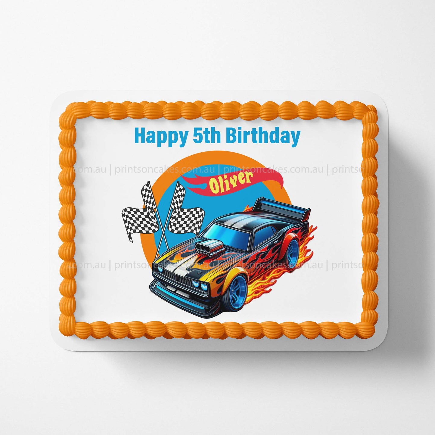 Hot Wheels Cars Inspired - Edible Icing Toppers - printsoncakes - Edible Image service provider