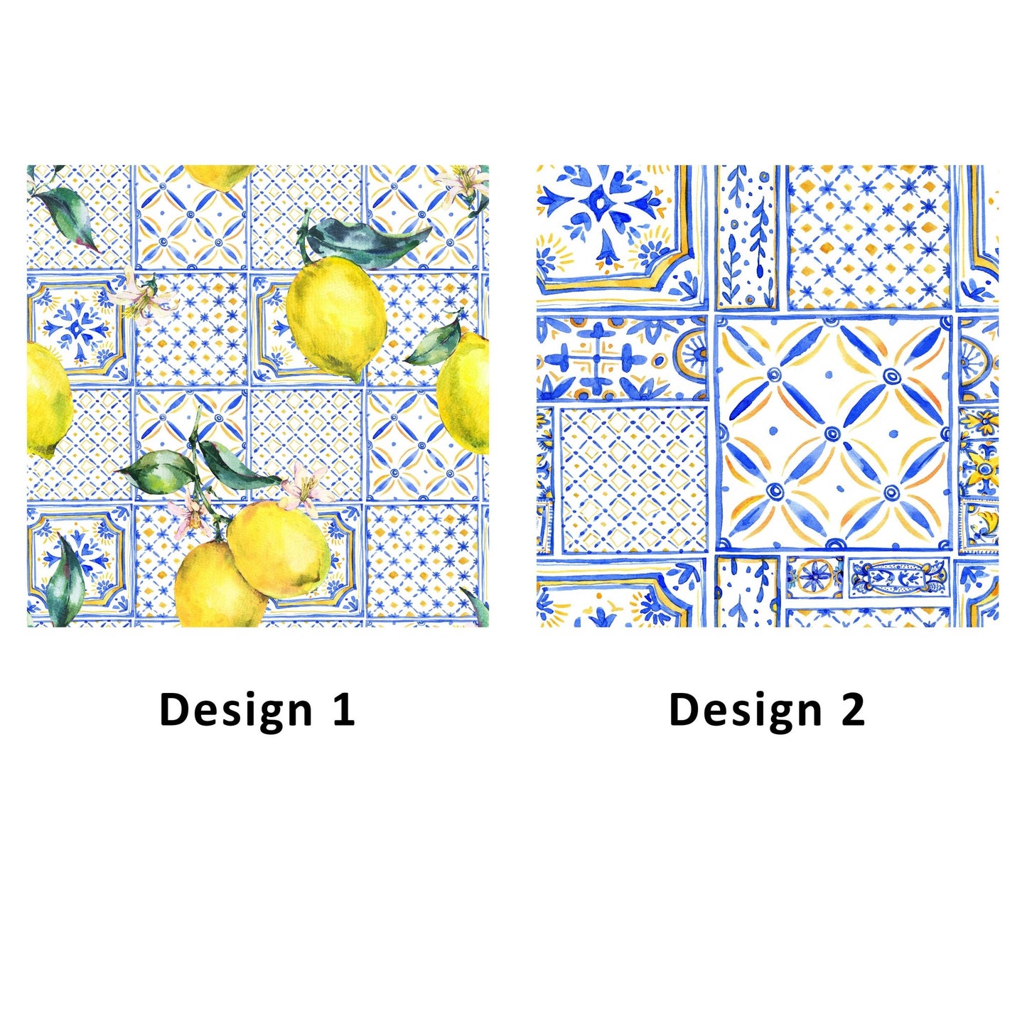 Italian Blue Tiles - Icing Cake Wrap - printsoncakes - Edible Image service provider