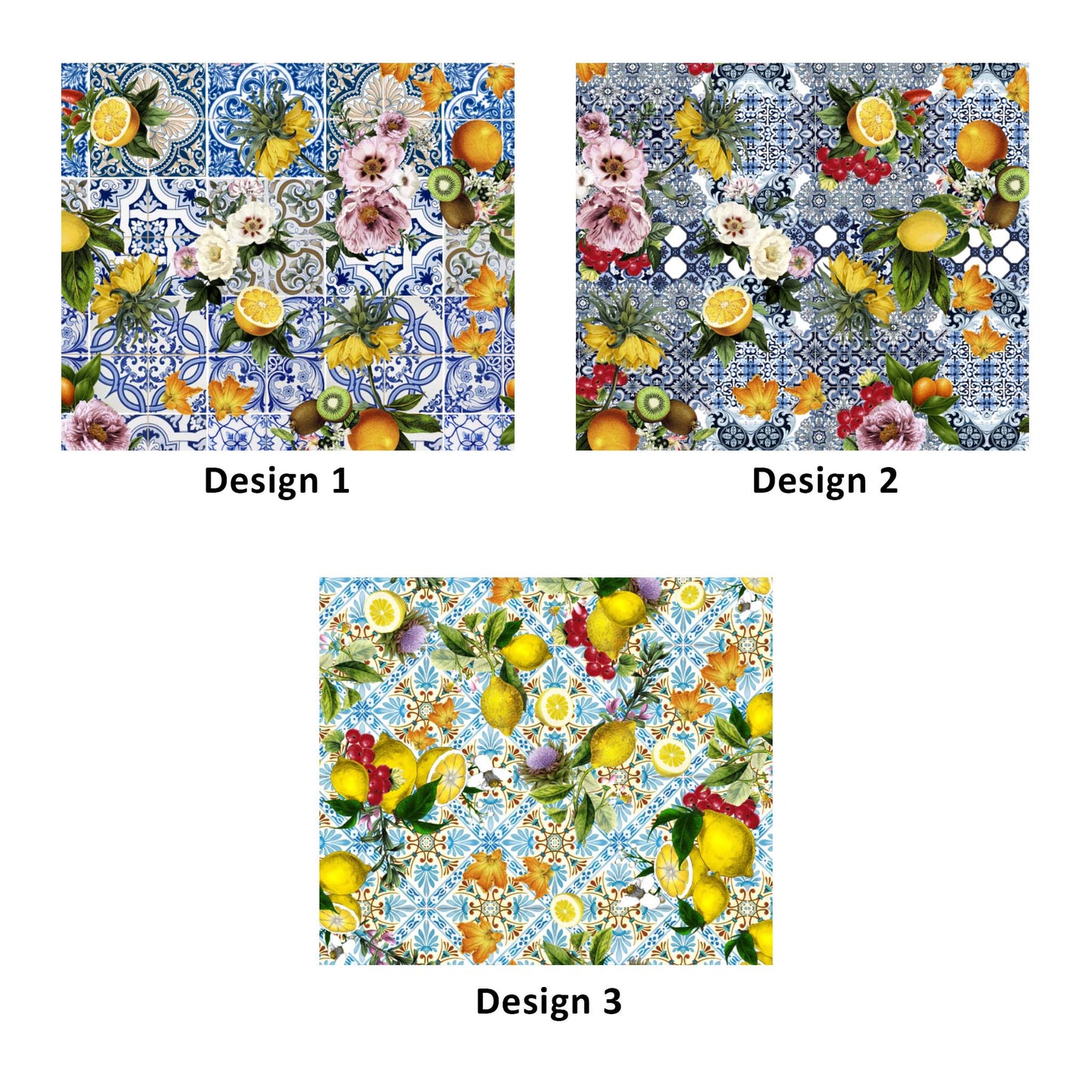 Mediterranean Tile Patterns - Icing Cake Wrap - printsoncakes - Edible Image service provider