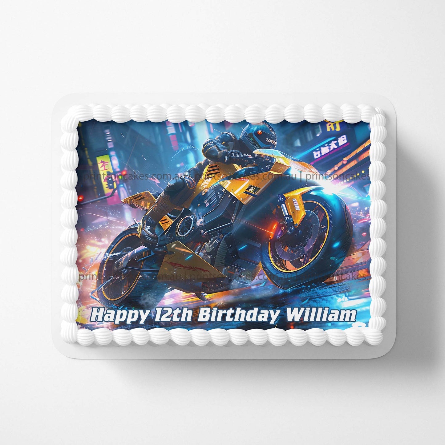 Motorbike - Edible Icing Toppers - Prints On Cakes - Edible Image service provider