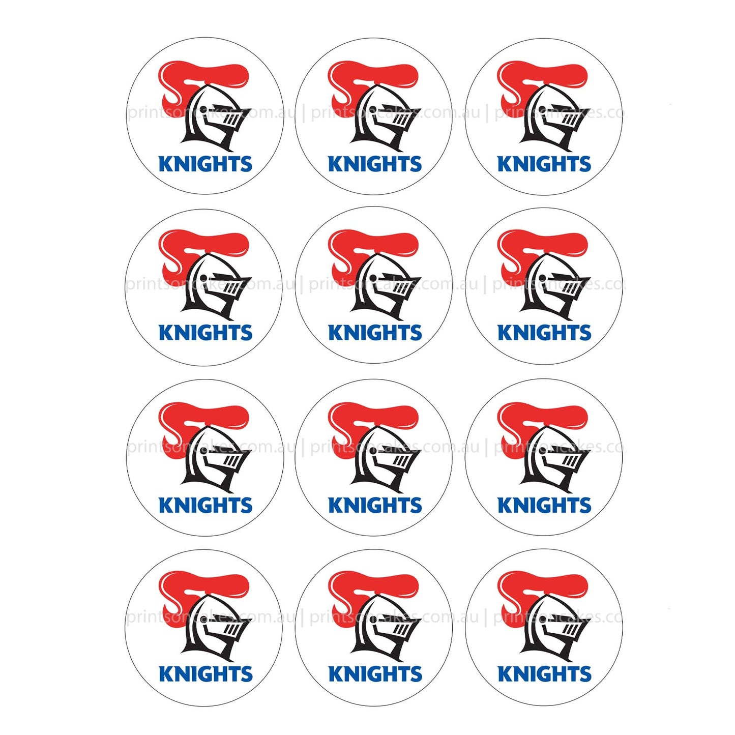 Newcastle Knights NRL Club - Edible Icing Images - Prints On Cakes - Edible Image service provider