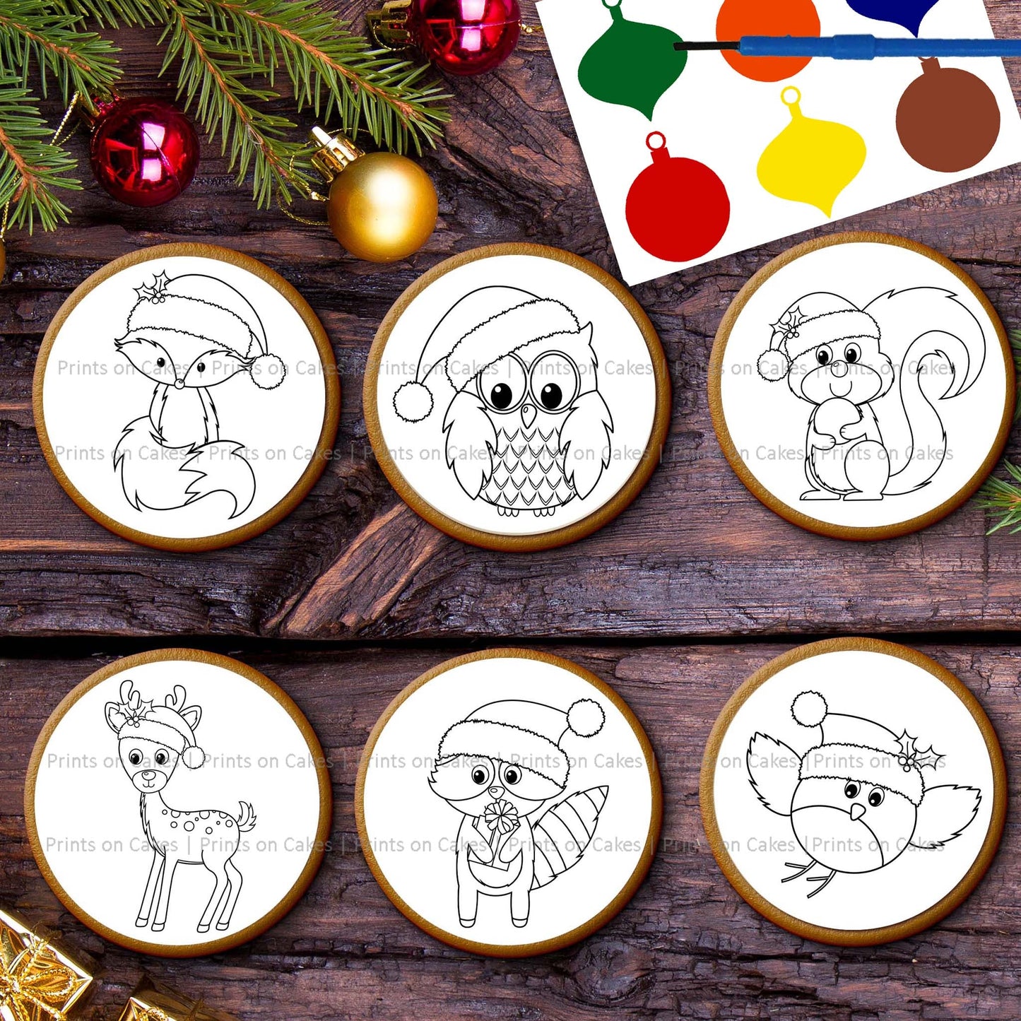 Paint Your Own PYO Kit - Woodland Animals - printsoncakes - Edible Image service provider