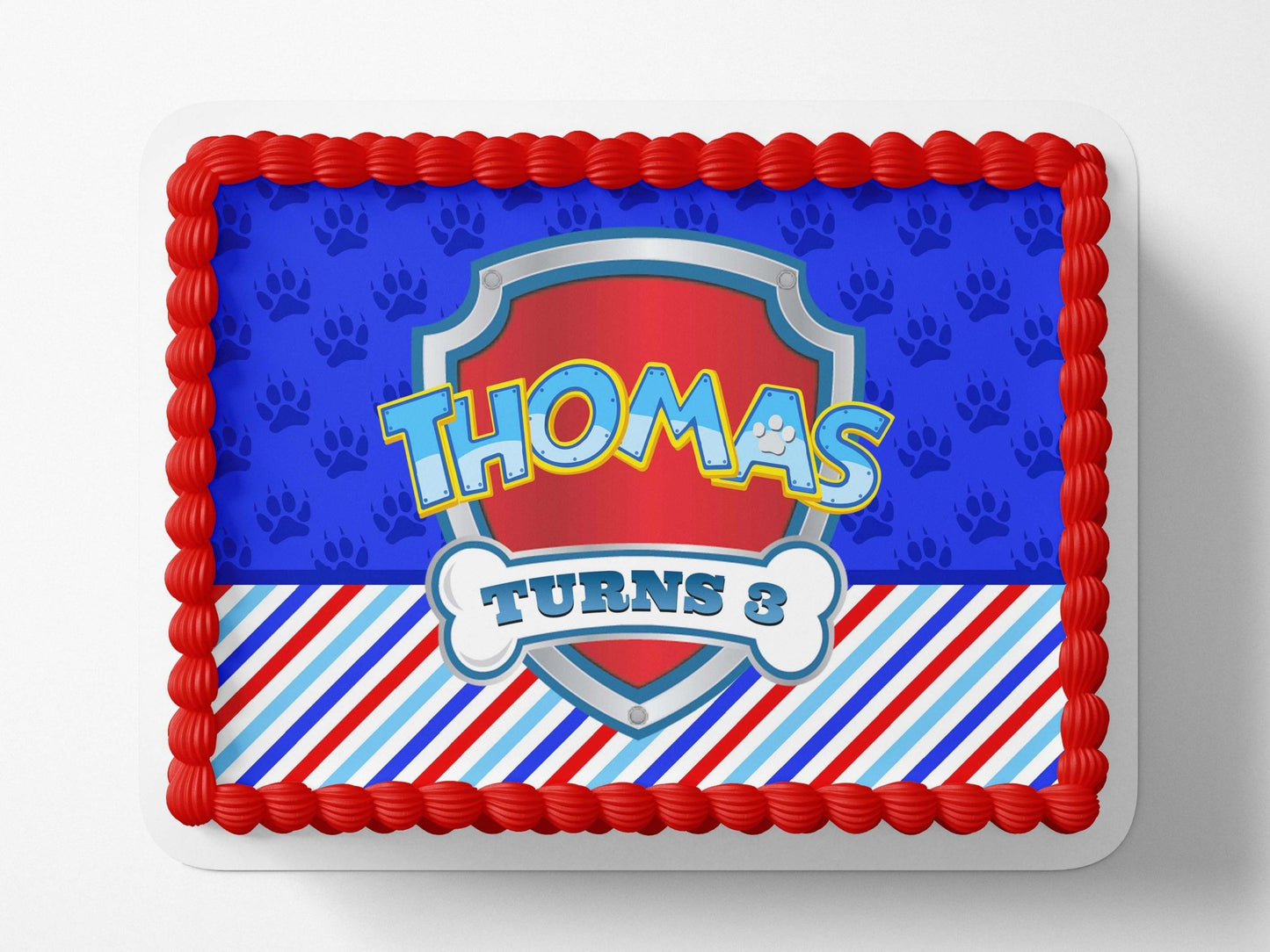 Paw Patrol Inspired - Personalised Edible Icing toppers - printsoncakes - Edible Image service provider