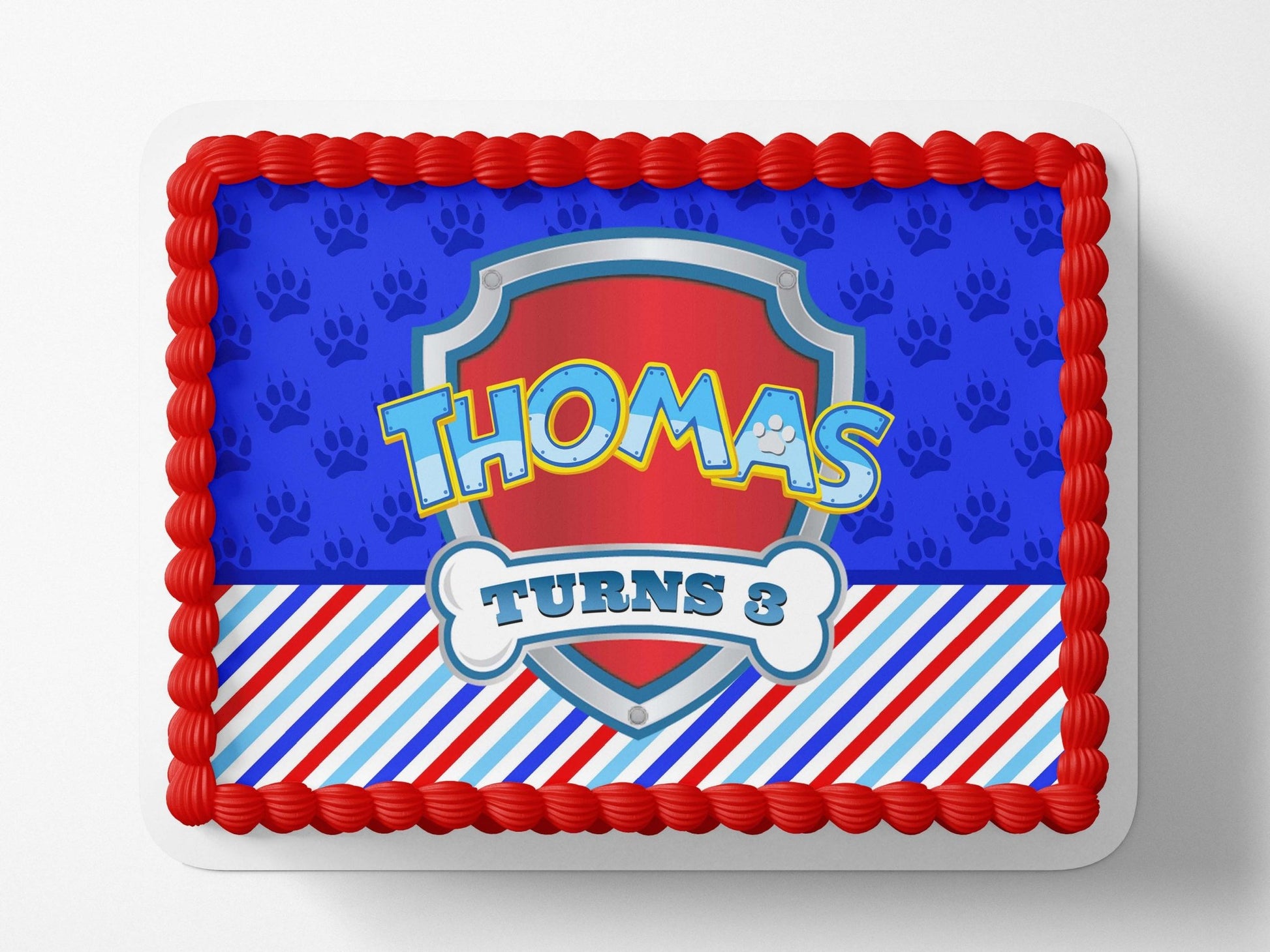 Paw Patrol Inspired - Personalised Edible Icing toppers - printsoncakes - Edible Image service provider