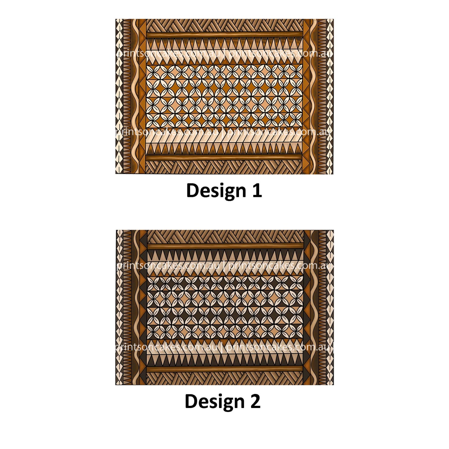 Polynesian Tapa - Icing Cake Wrap - Prints On Cakes - Edible Image service provider