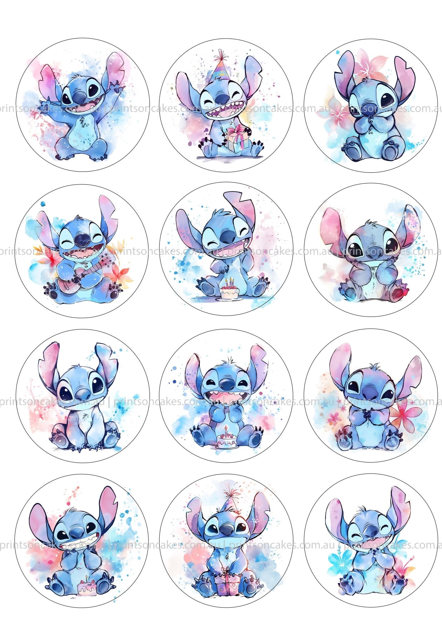 Stitch - Edible Icing Images - Prints On Cakes - Edible Image service provider