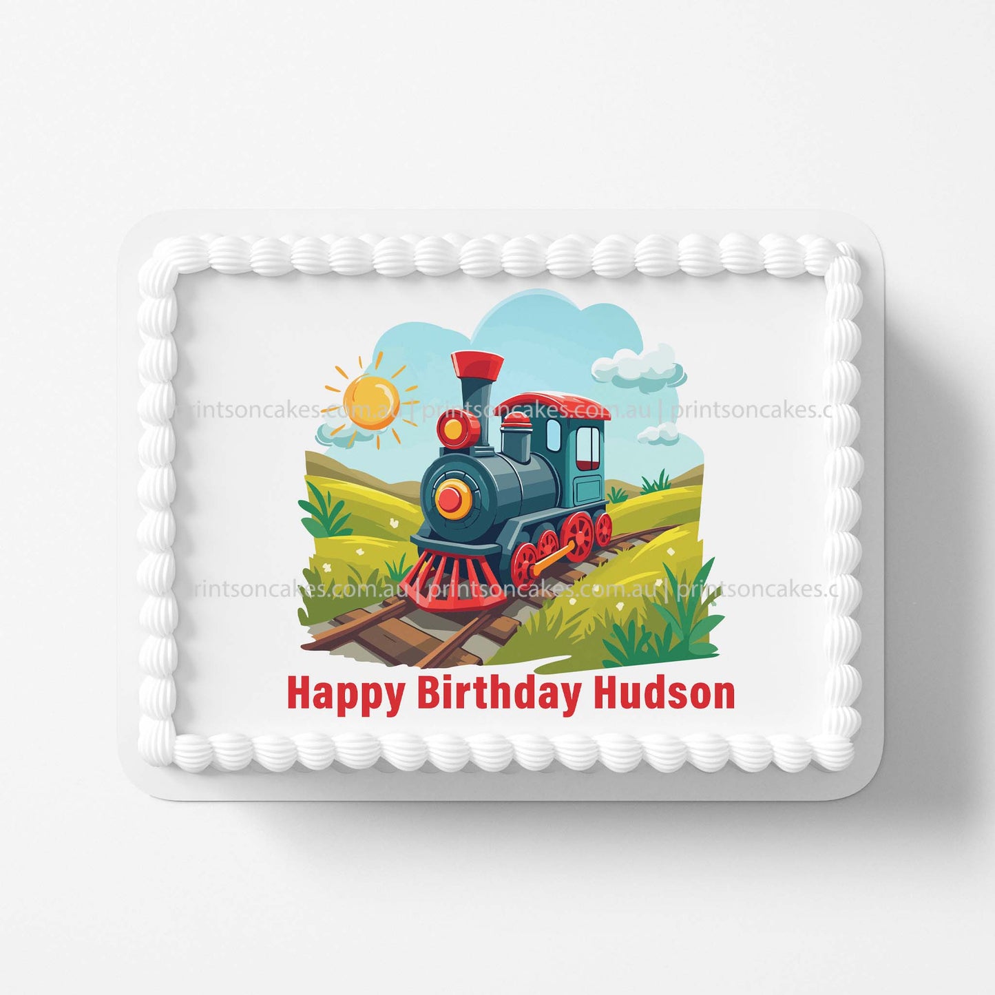 Train - Edible Icing Toppers - Prints On Cakes - Edible Image service provider