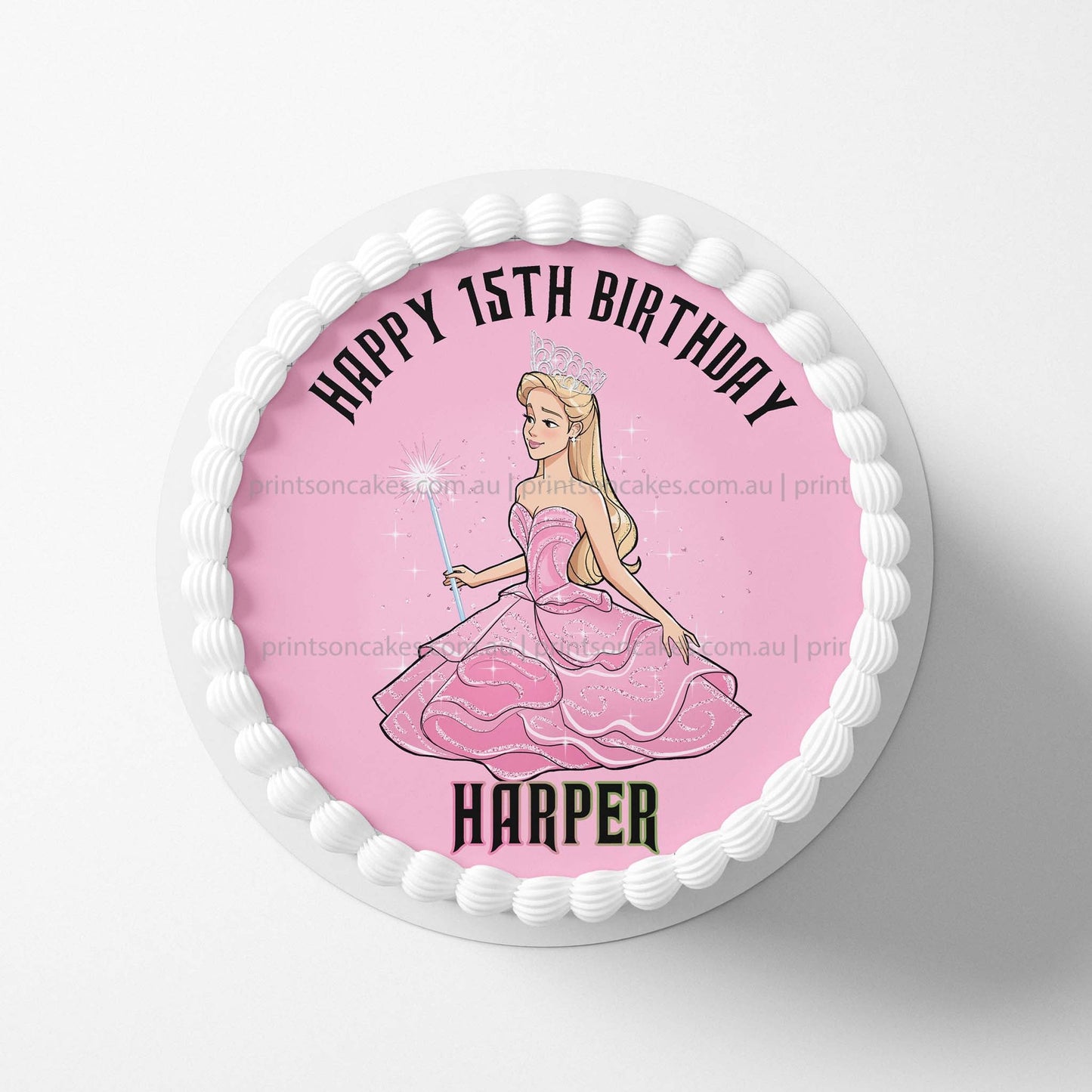 Wicked Glinda Inspired – Edible Icing Toppers - Prints On Cakes - Edible Image service provider