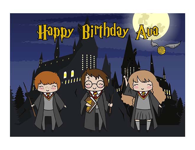 Wizard School Harry P Inspired - Edible Icing Toppers - printsoncakes - Edible Image service provider