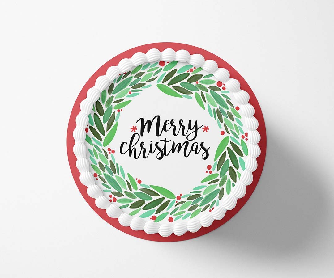 Christmas Theme Edible Images And Cake Wraps - printsoncakes - your trusted edible image service provider
