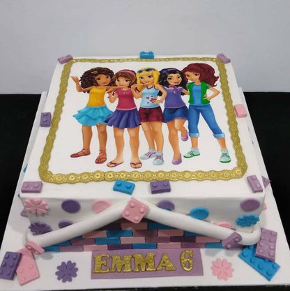 25cm x 25cm Square Custom Edible Icing Image - printsoncakes - Edible Image service provider