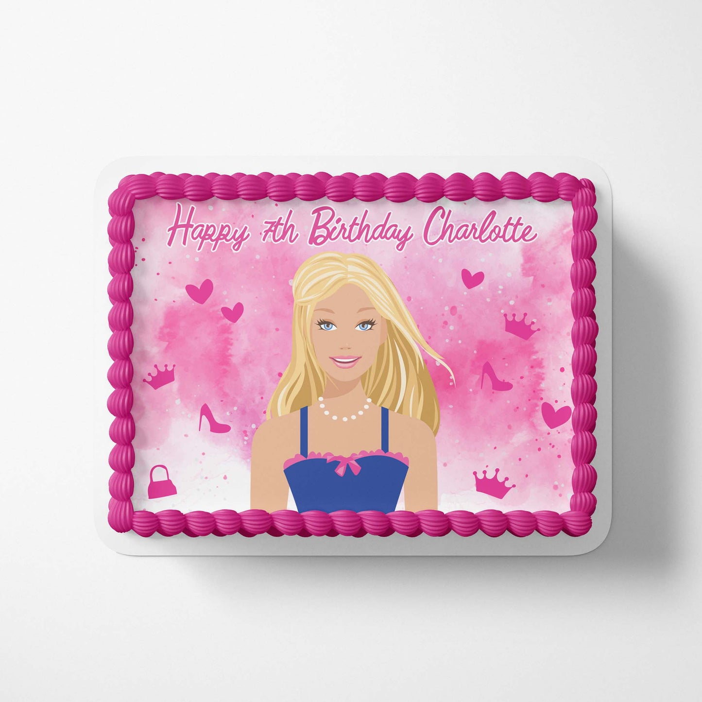 Barbie Doll Edible Icing cake print topper 