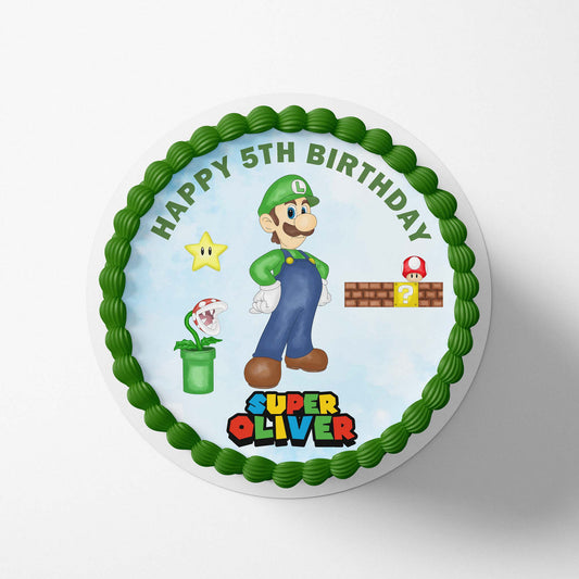 Luigi - Super Mario Bothers - Edible Icing Toppers