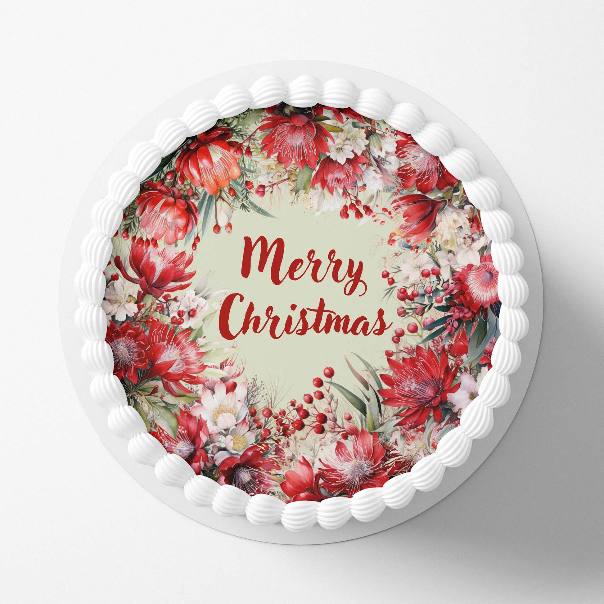 Australian Native Flowers Christmas – Pre - cut - Edible Icing Images - printsoncakes - Edible Image service provider