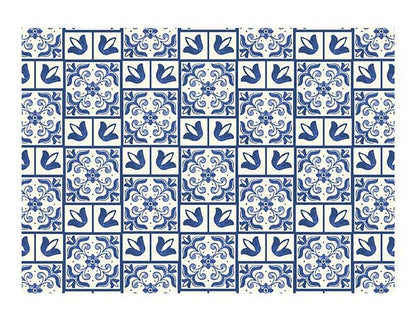 Blue Portuguese Tiles - Icing Cake Wrap - printsoncakes - Edible Image service provider