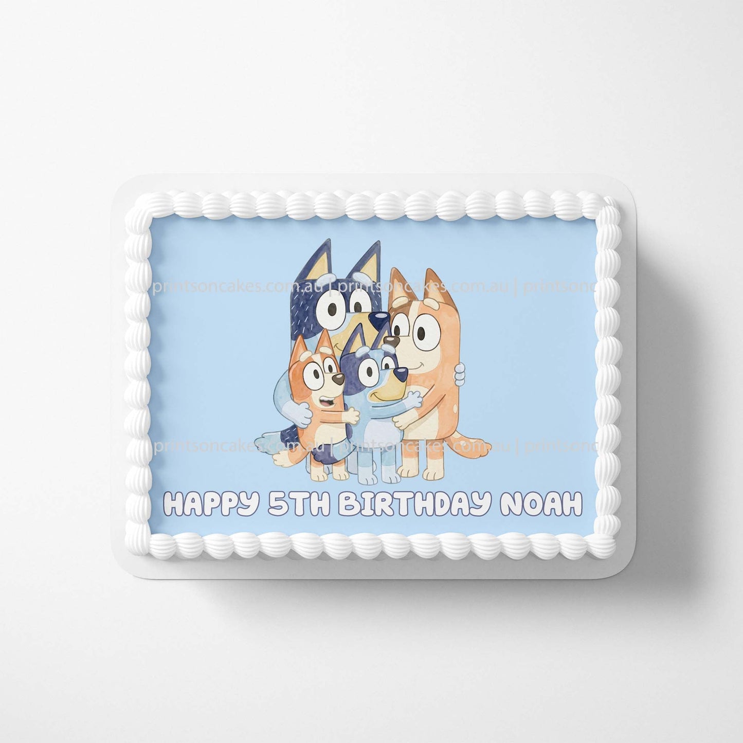 Bluey Inspired - Edible Icing Toppers - Prints On Cakes - Edible Image service provider