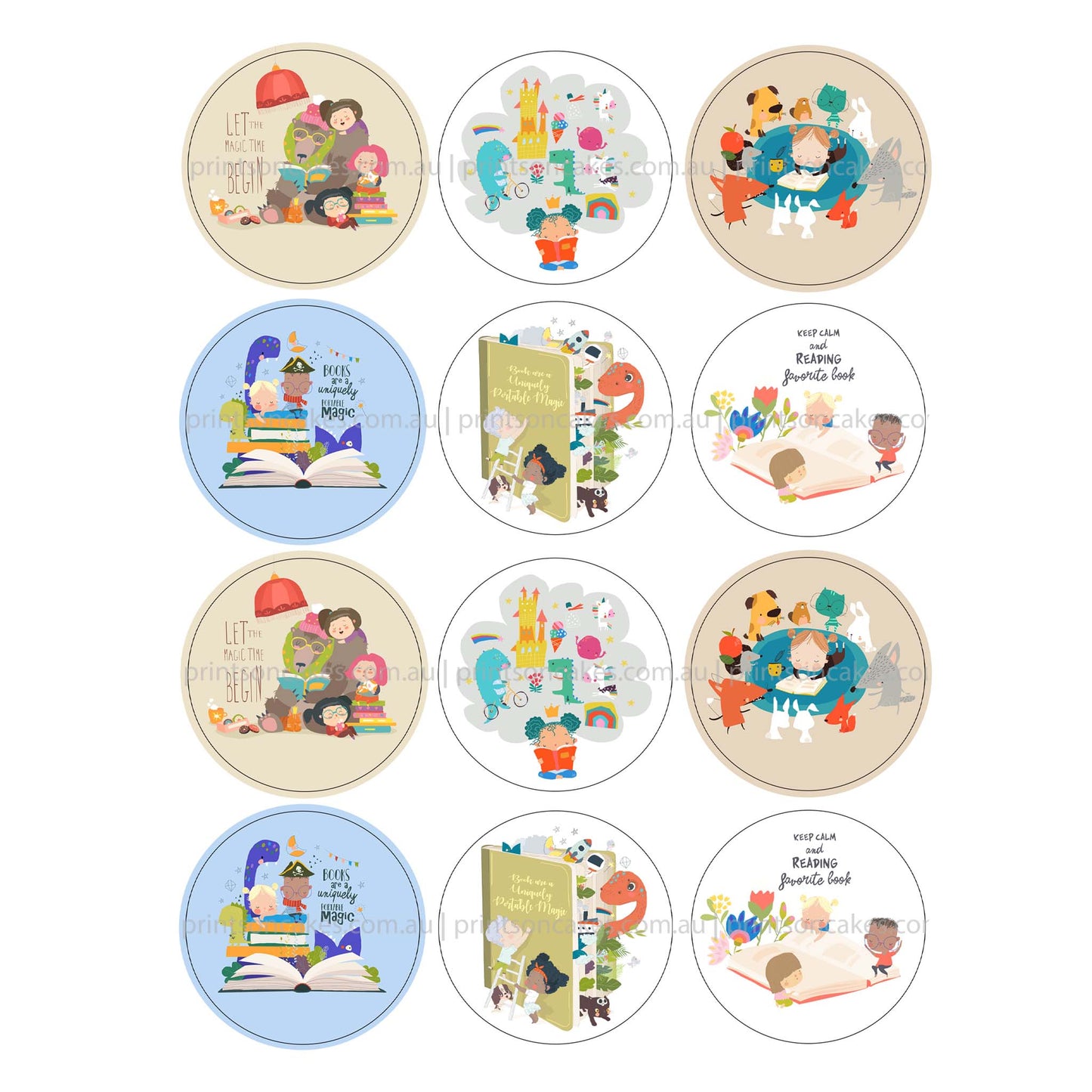 Book Lover - Edible Icing Images - Prints On Cakes - Edible Image service provider