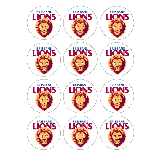 Brisbane Lions AFL Club - Edible Icing Images - printsoncakes - Edible Image service provider