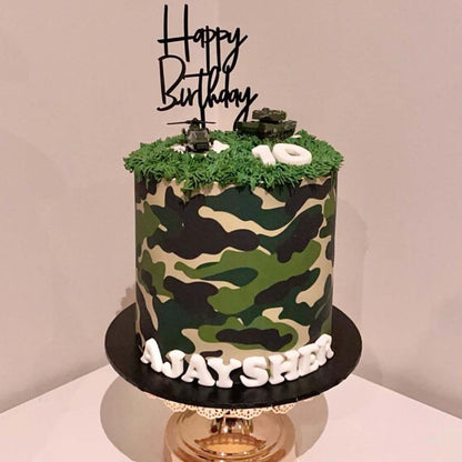 Camouflage - Edible Icing Cake Wraps - printsoncakes - Edible Image service provider