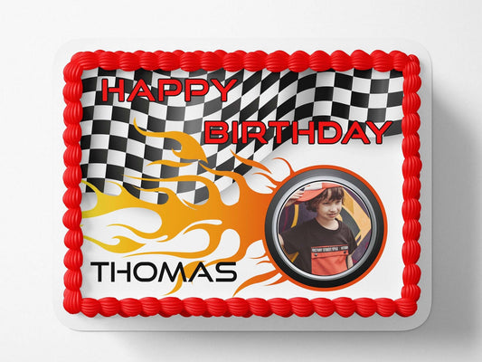 Car Racing - Custom Edible Icing Image - printsoncakes - Edible Image service provider