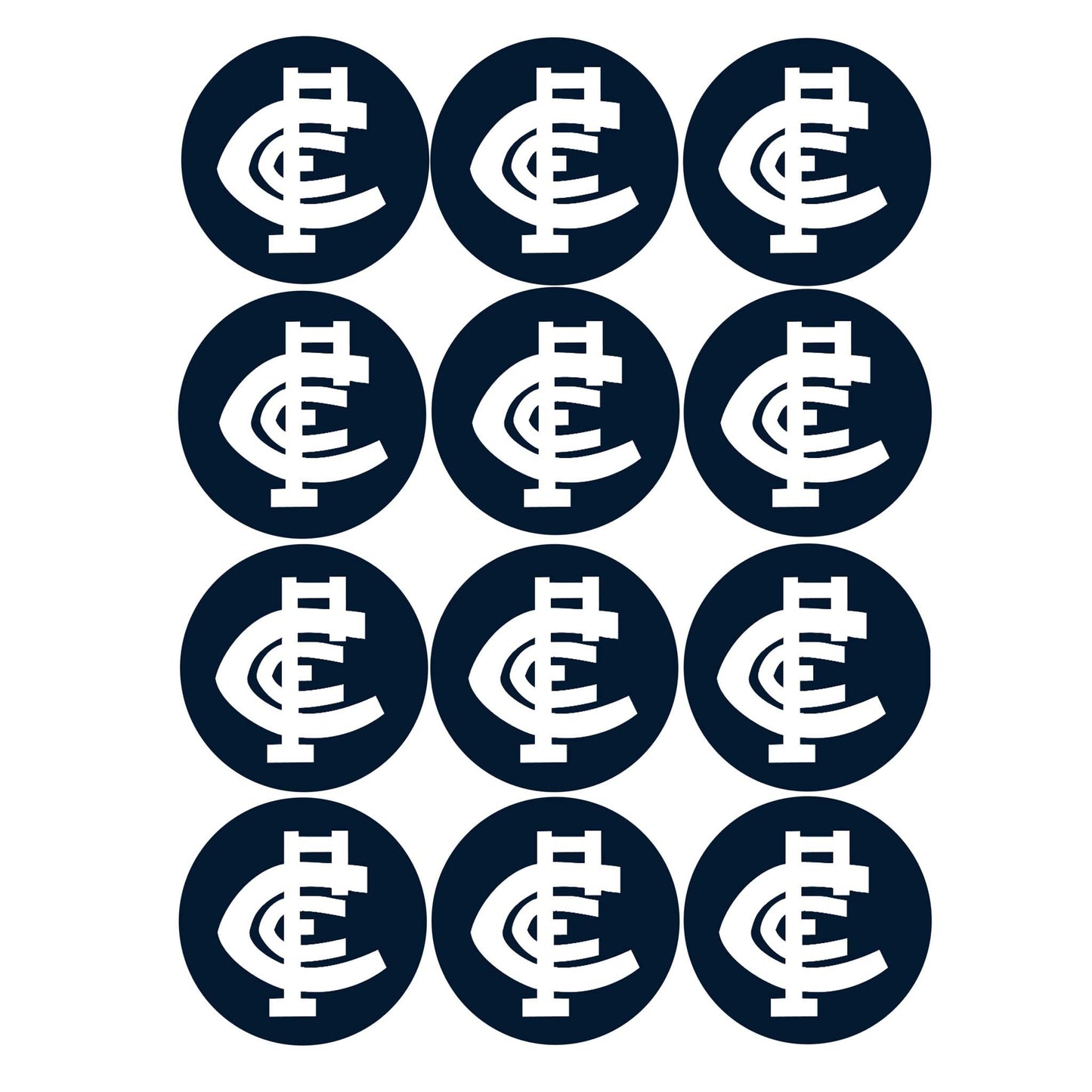 Carlton Blues AFL Club - Edible Icing Images - printsoncakes - Edible Image service provider