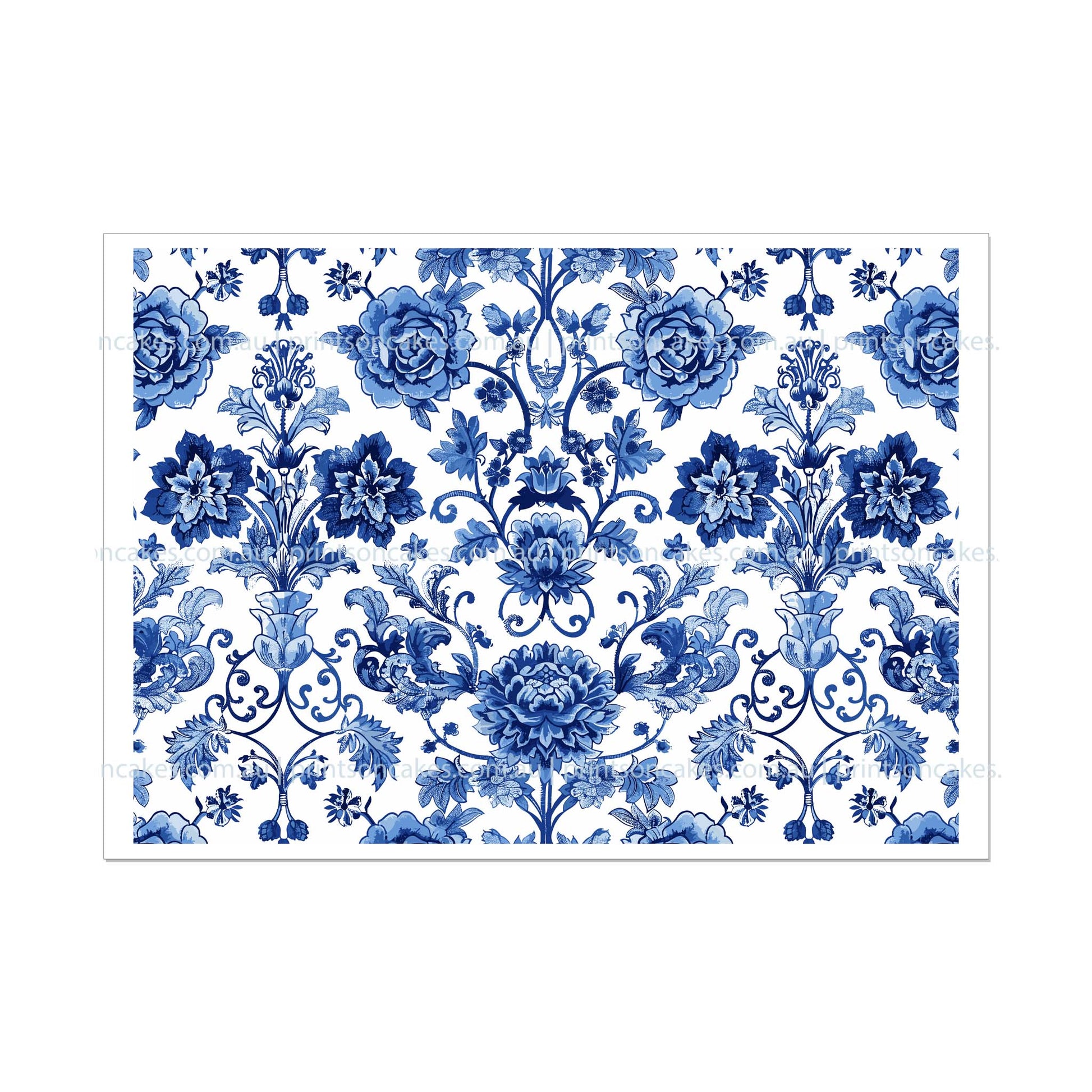 Chinese Floral Ginger Jar Pattern - Edible Icing Cake Wrap - Prints On Cakes - Edible Image service provider