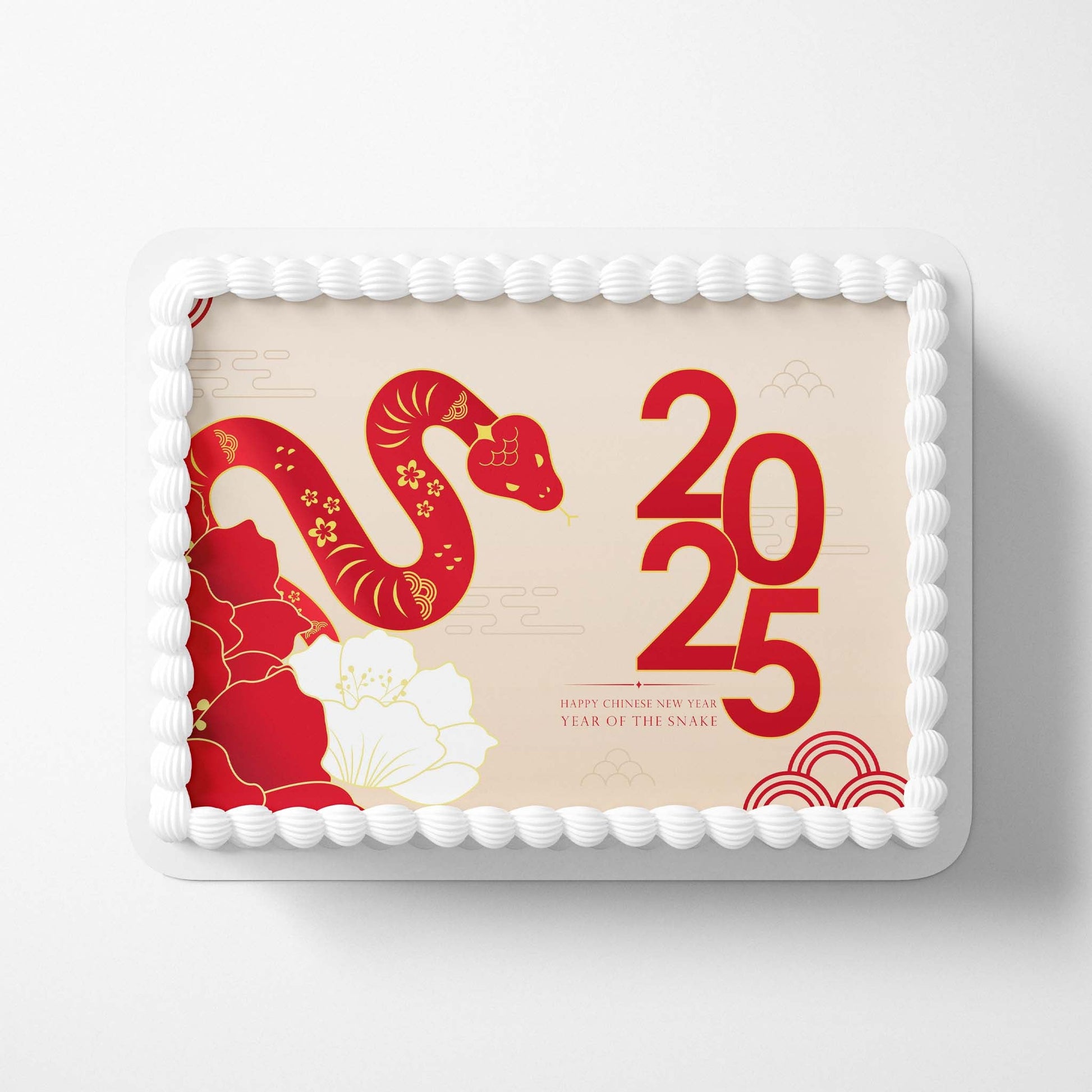 Chinese New Year 2025 Year of the Snake - Edible Icing Images - printsoncakes - Edible Image service provider