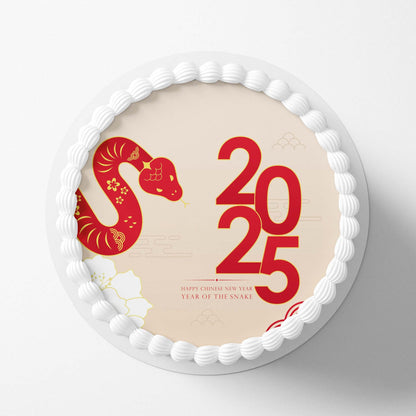 Chinese New Year 2025 Year of the Snake - Edible Icing Images - printsoncakes - Edible Image service provider