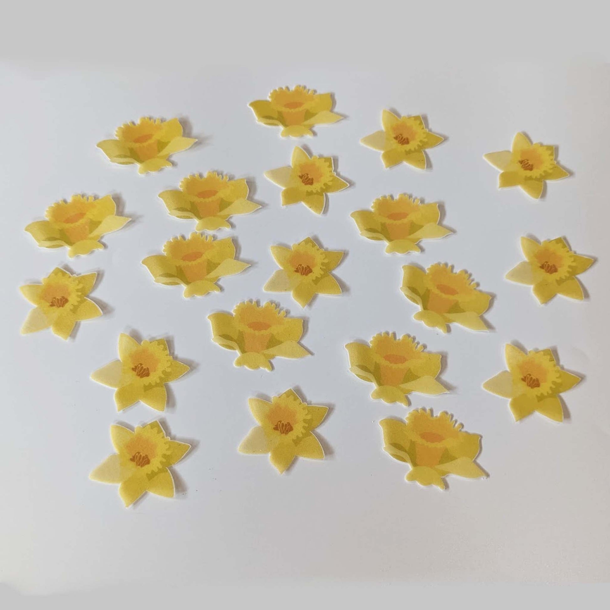 Daffodil Wafer Flowers - Mix sizes - 20pcs - printsoncakes - Edible Image service provider