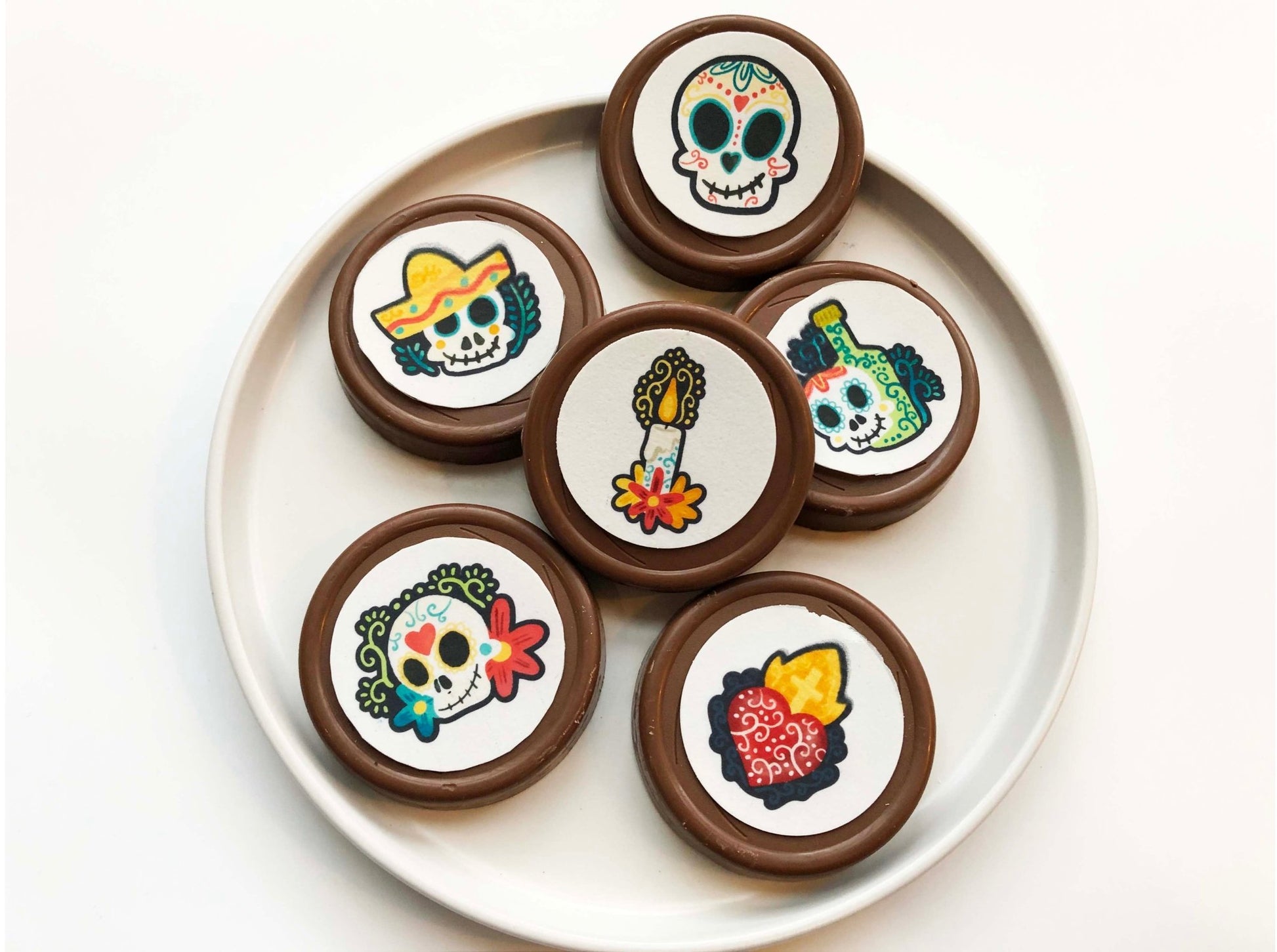 Day of Dead Skulls - Edible Icing Images - printsoncakes - Edible Image service provider