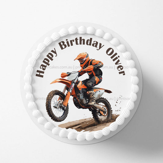 Dirt Bike - Edible Icing Toppers - Prints On Cakes - Edible Image service provider