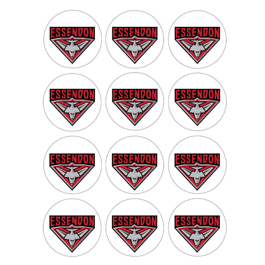 Essendon Bombers AFL Club - Edible Icing Images - printsoncakes - Edible Image service provider