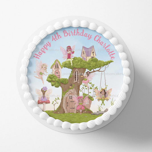 Fairy Garden - Edible Icing Toppers - Prints On Cakes - Edible Image service provider