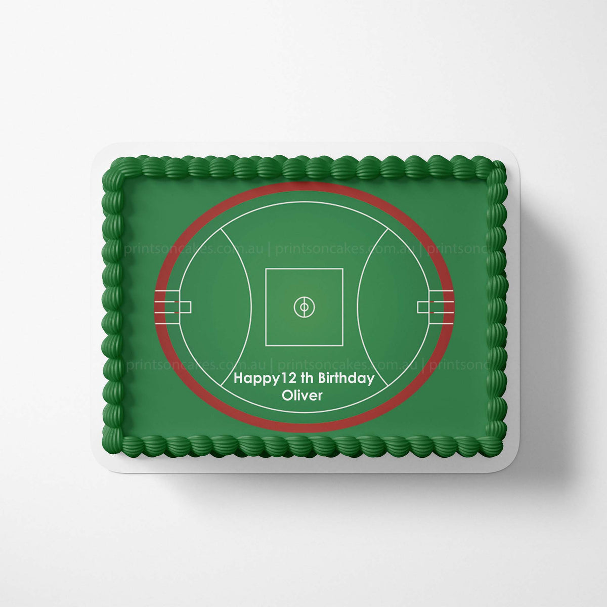 Footy AFL Field - Personalised Edible Image toppers - Prints On Cakes - Edible Image service provider