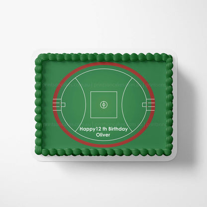 Footy AFL Field - Personalised Edible Image toppers - Prints On Cakes - Edible Image service provider