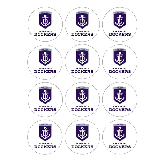 Fremantle Dockers AFL Club - Edible Icing Images - printsoncakes - Edible Image service provider