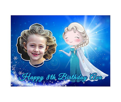 Frozen Inspired Photo Cake - Custom Edible Icing Images - printsoncakes - Edible Image service provider