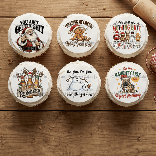 Funny Christmas – Pre-cut - Edible Icing Images - Prints On Cakes - Edible Image service provider