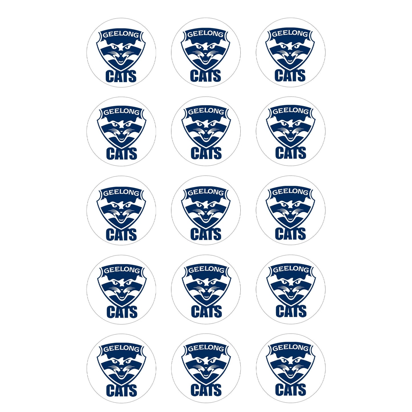 Geelong Cats AFL Club - Edible Icing Images - printsoncakes - Edible Image service provider