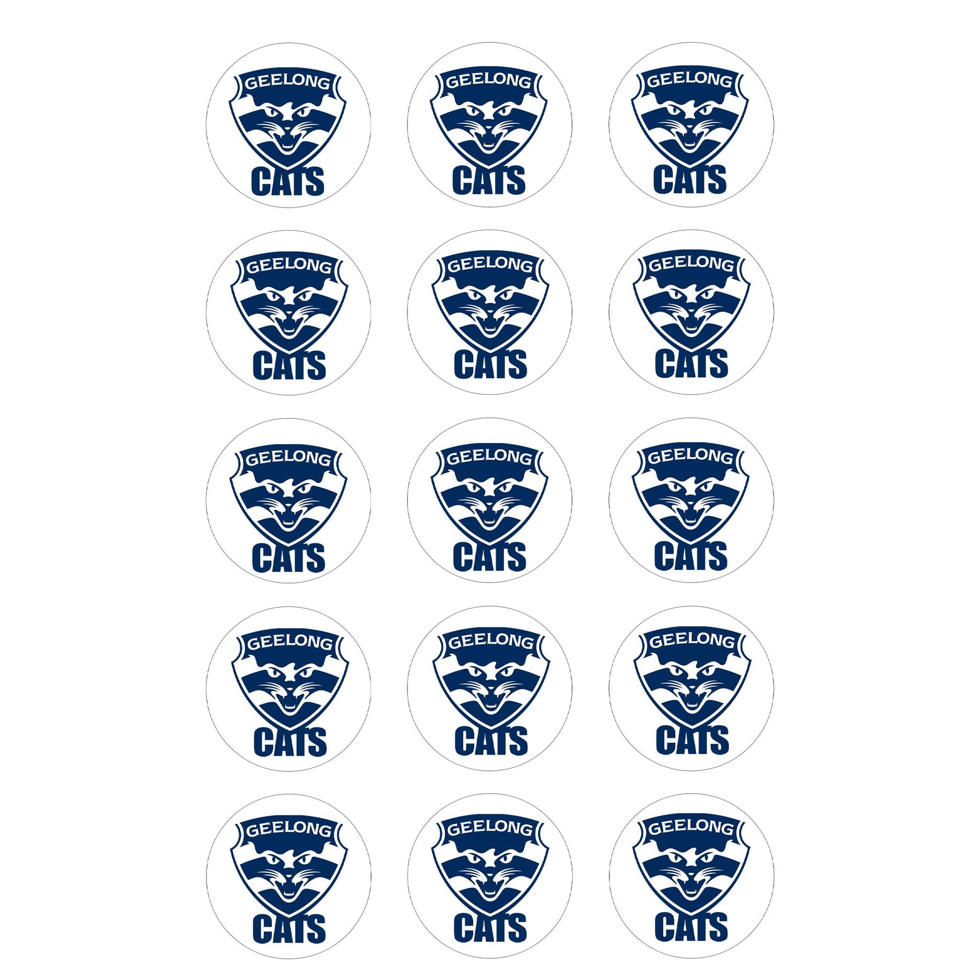 Geelong Cats AFL Club - Edible Icing Images - printsoncakes - Edible Image service provider